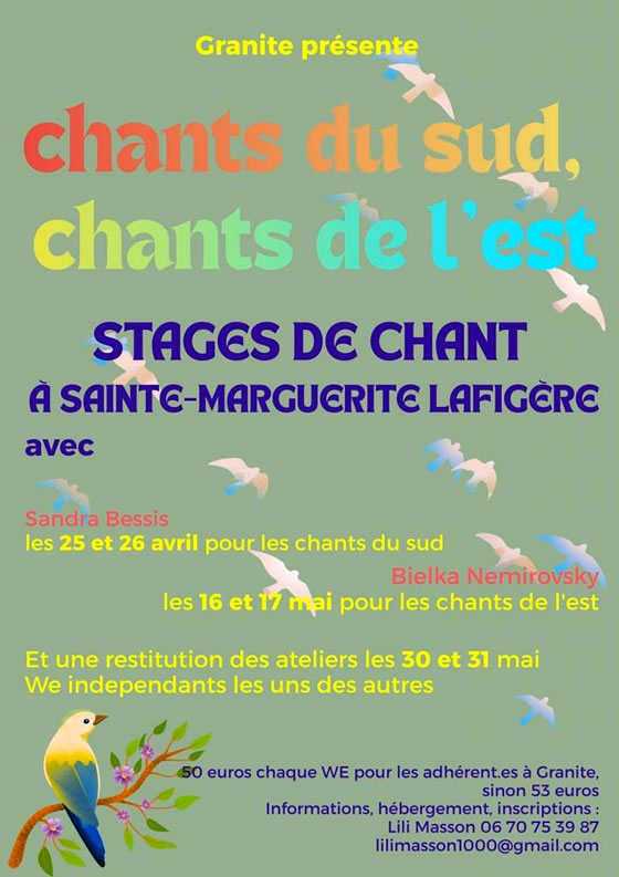 stage chant ste marguerite lafigere